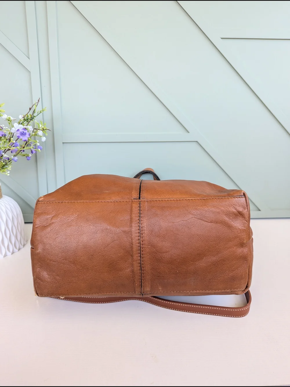 Vintage Patricia Nashfull-grain leather tote bag